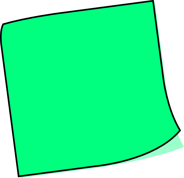 Post It Note Clipart Green and other clipart images on Cliparts pub™