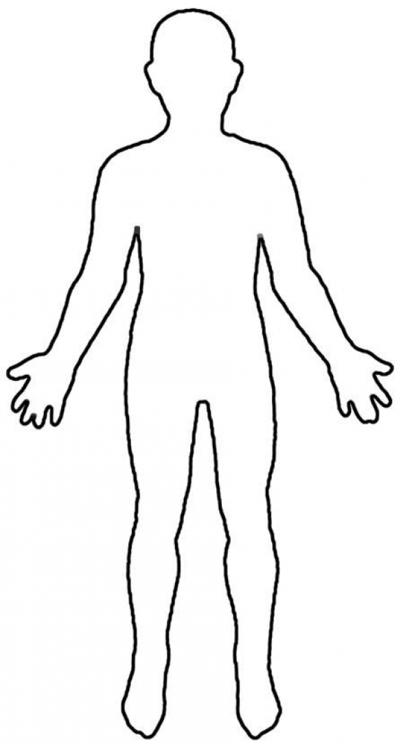 simple body outline drawing