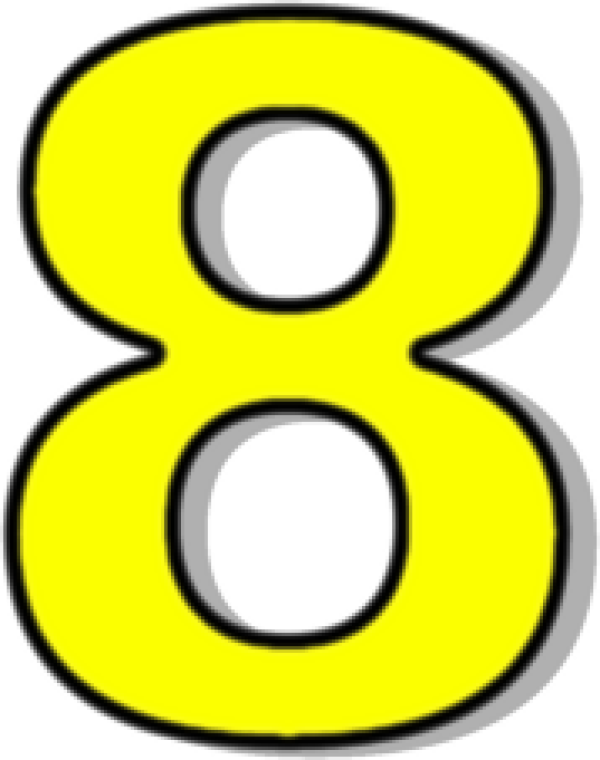 Пятерка и восьмерка. Цифра 8 желтая. Цифра 8. Желтая восьмерка цифра. Цифра 8 контур.
