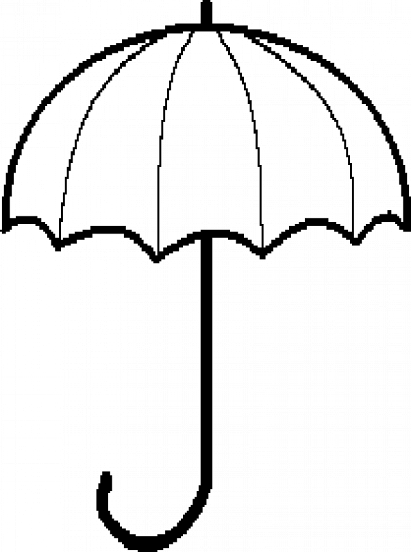 Umbrella Clipart Black And White Outline and other clipart images on ...